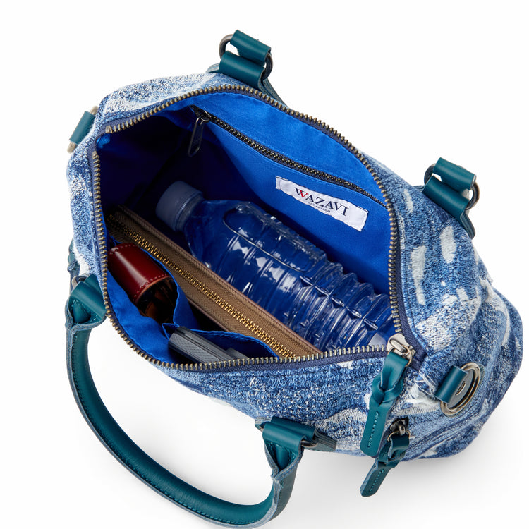 BORO denim mini Boston bag B240004