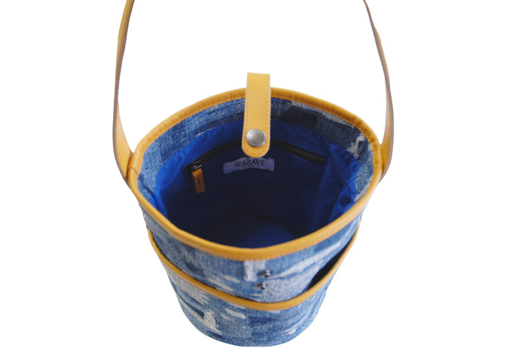 BORO denim bucket tote B240008
