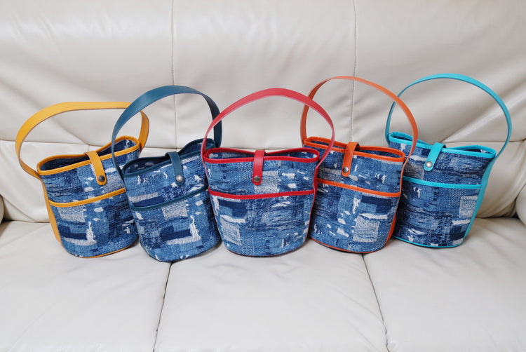 BORO denim bucket tote B240008