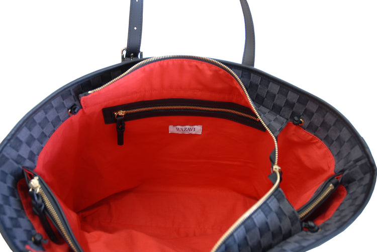 トートバッグL - Black denim 2502073
