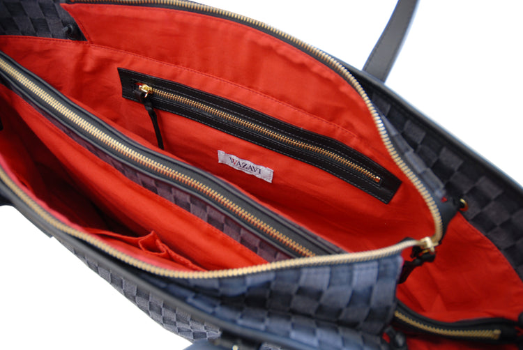 トートバッグL - Black denim 2502073